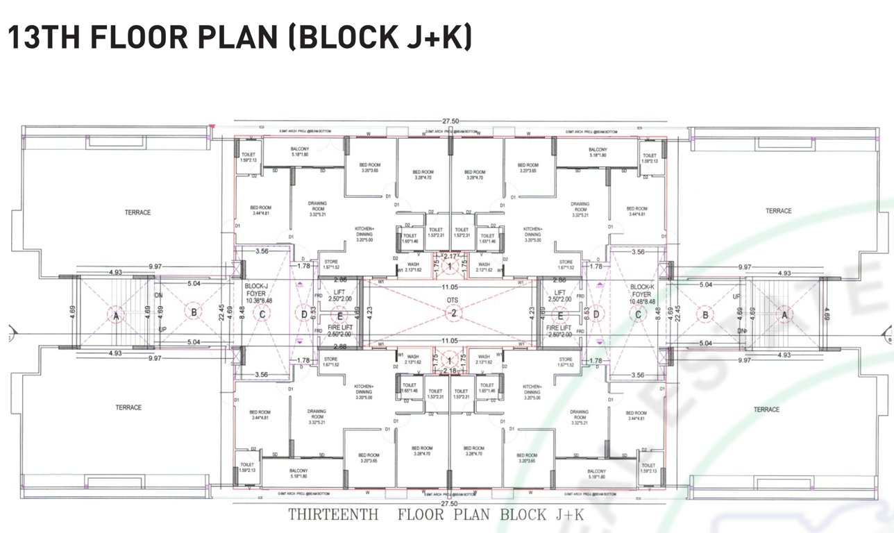  samved opera symphony J & K Block Cluster Plan for 13th Floor