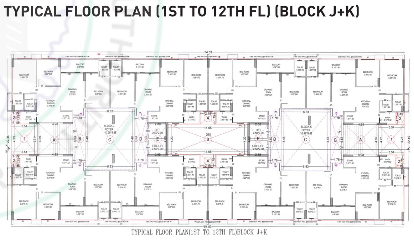  samved opera symphony J & K Block Typical Cluster Plan