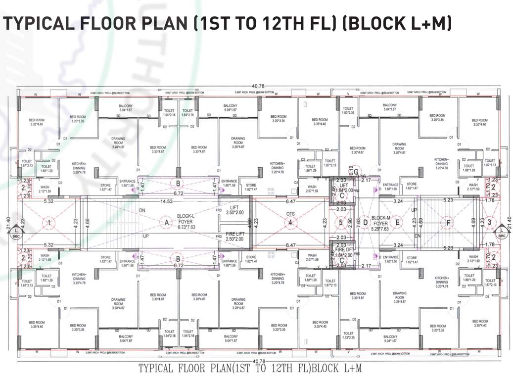  samved opera symphony L & M Block Typical Cluster Plan