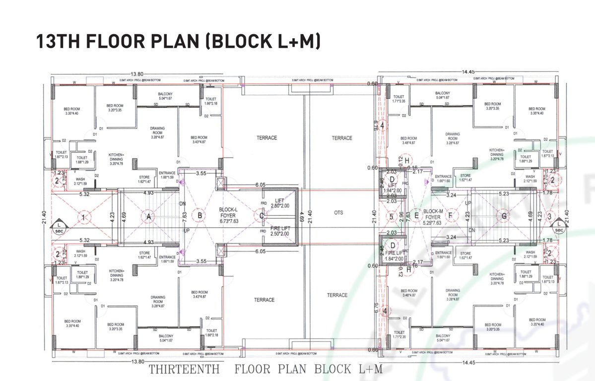  samved opera symphony L & MBlock Cluster Plan for 13th Floor