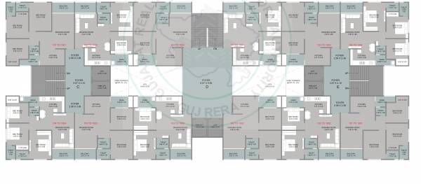  vrundavan-heights Tower C, D & ECluster Plan from 1st to 10th Floor