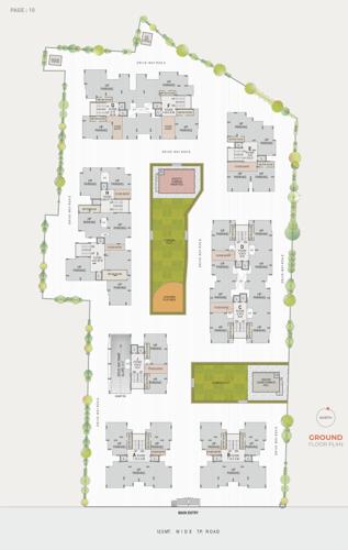  heights Tower A, B, C, D, E, F, G, H, I & J Cluster Plan for ground Floor