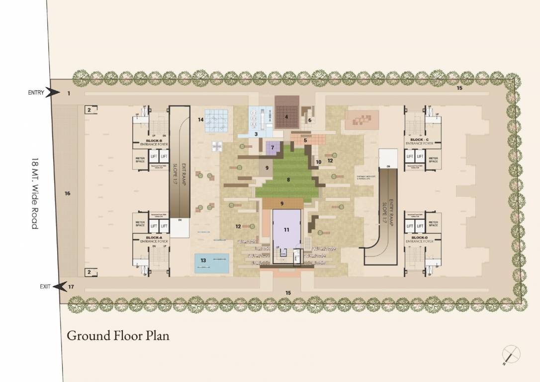  deshna Block A To Block D Cluster Plan for ground Floor