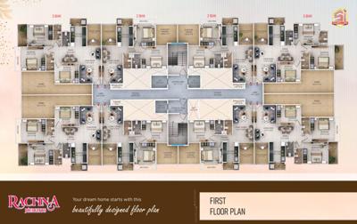  rachna-heights Rachna Heights Cluster Plan for 1st Floor