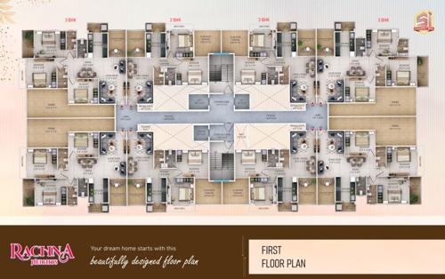  rachna-heights Rachna Heights Cluster Plan for 1st Floor