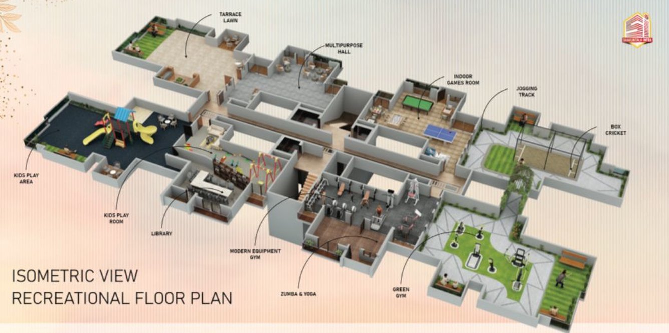 rachna heights Rachna Heights Cluster Plan for Recreational Floor
