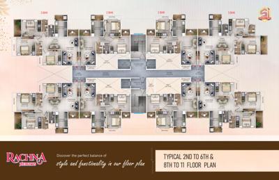  rachna-heights Rachna Heights Cluster Plan from 2nd to 11th Floor