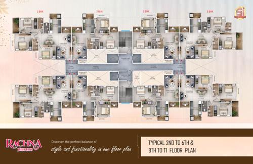  rachna-heights Rachna Heights Cluster Plan from 2nd to 11th Floor