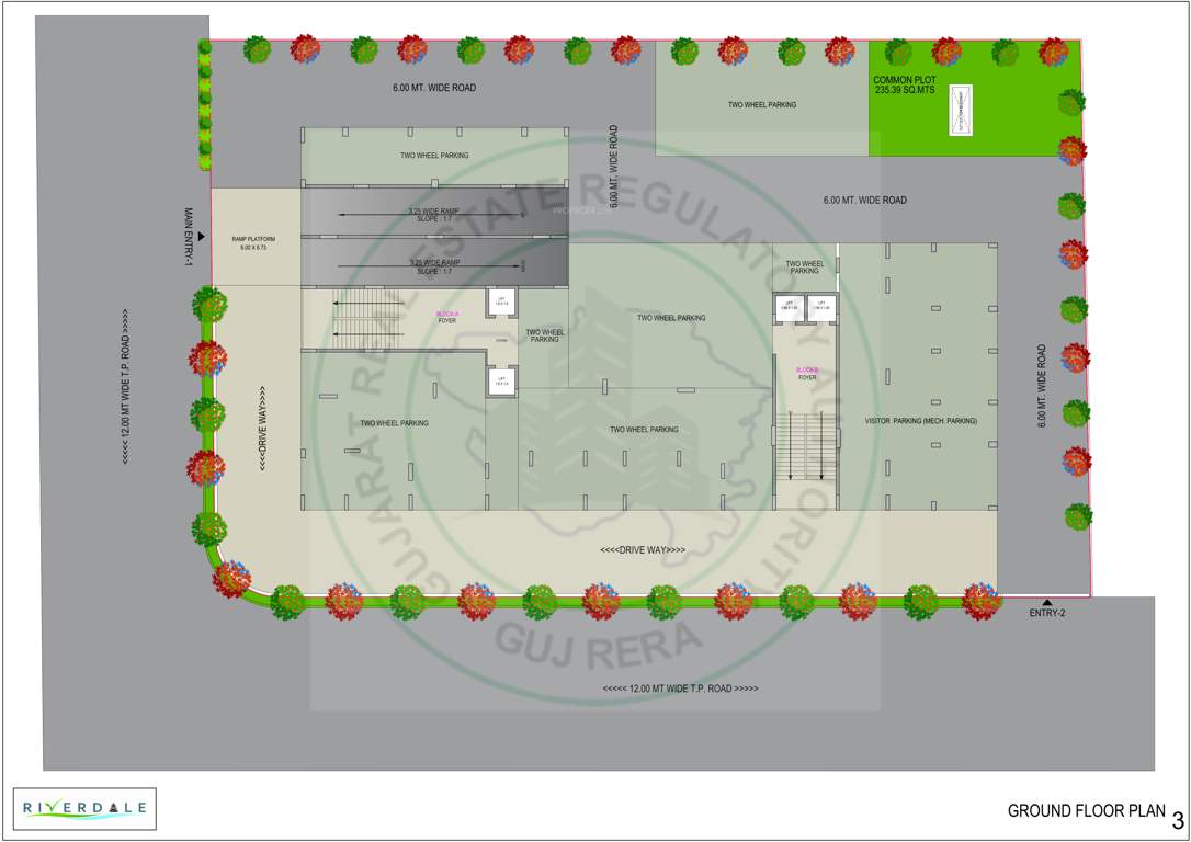 riverdale Block A And B Cluster Plan for ground Floor