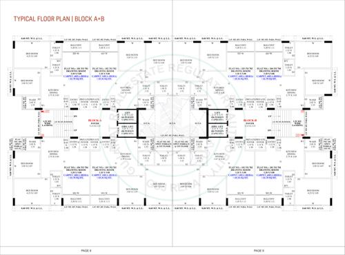  shree-narayan-heights Block A And B Cluster Plan from 1st to 7th Floor