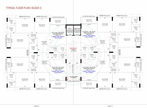  shree-narayan-heights Block A Cluster Plan from 1st to 7th Floor