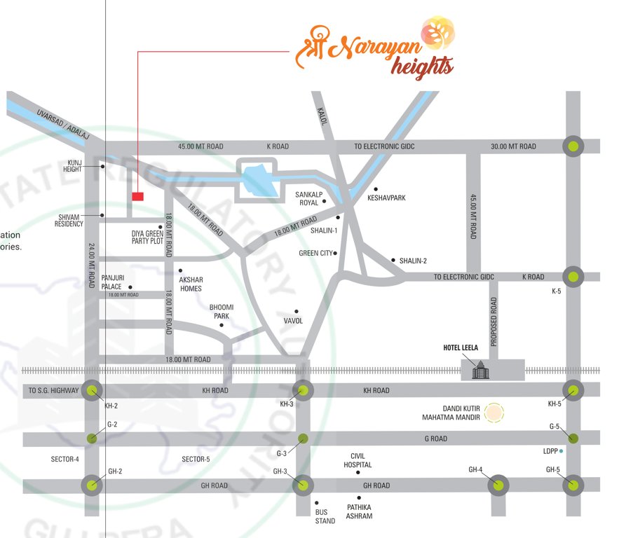 shree narayan heights Location Plan