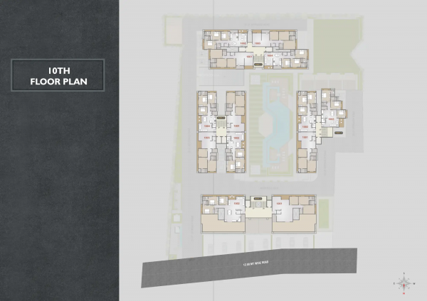 Tower A Cluster Plan courtyard-vista Tower A Cluster Plan