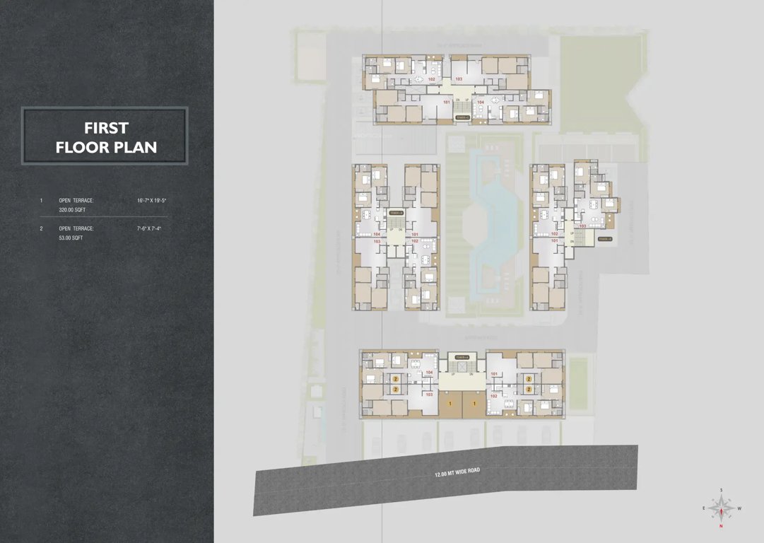 courtyard vista Tower C Cluster Plan