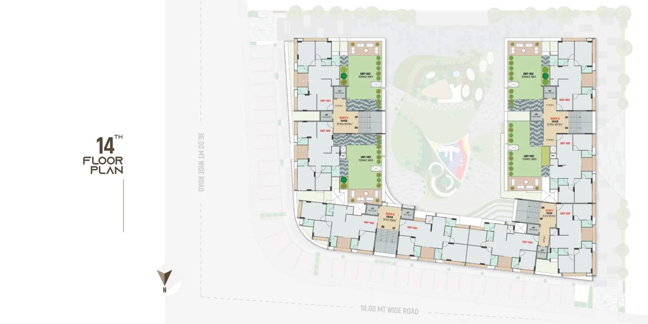  sakar paradise Sakar Paradise Cluster Plan for 14th Floor