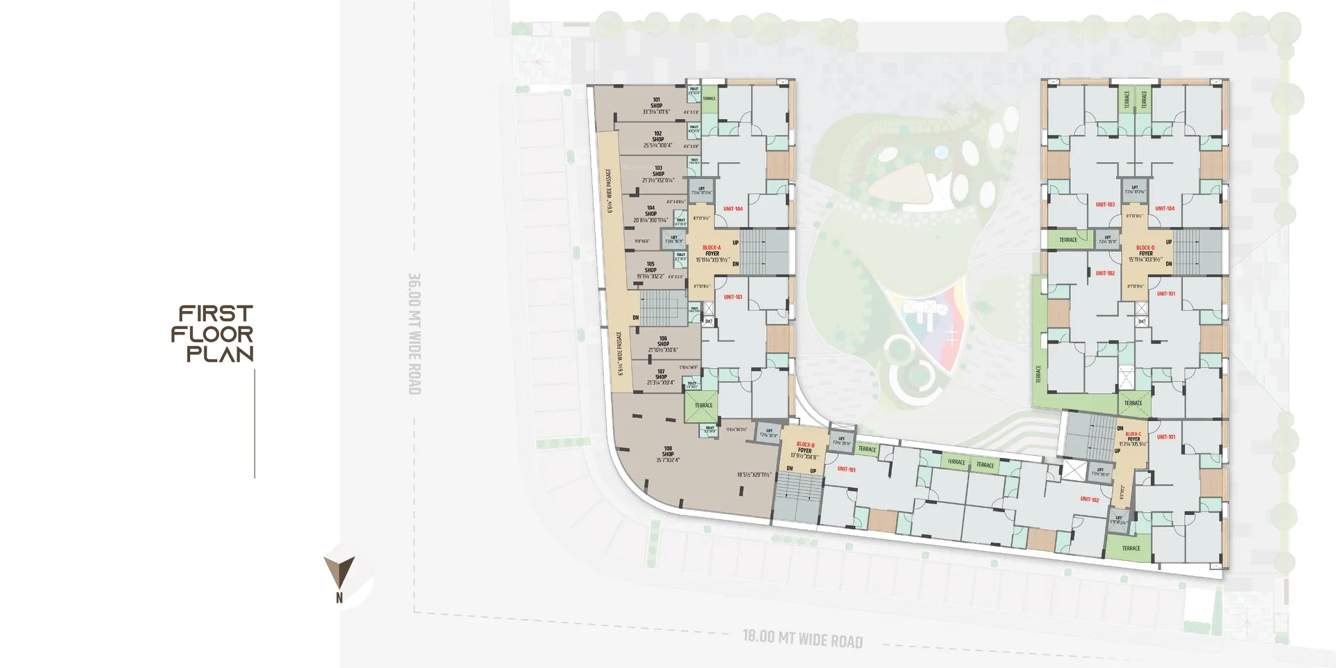  sakar paradise Sakar Paradise Cluster Plan for 1st Floor
