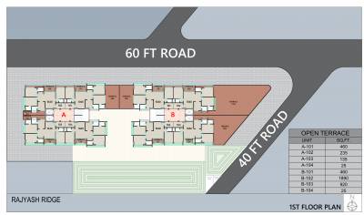  ridge Block A, Block B Cluster Plan for 1st Floor
