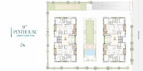  pravesh Block A & Block B Cluster Plan for 9th Floor