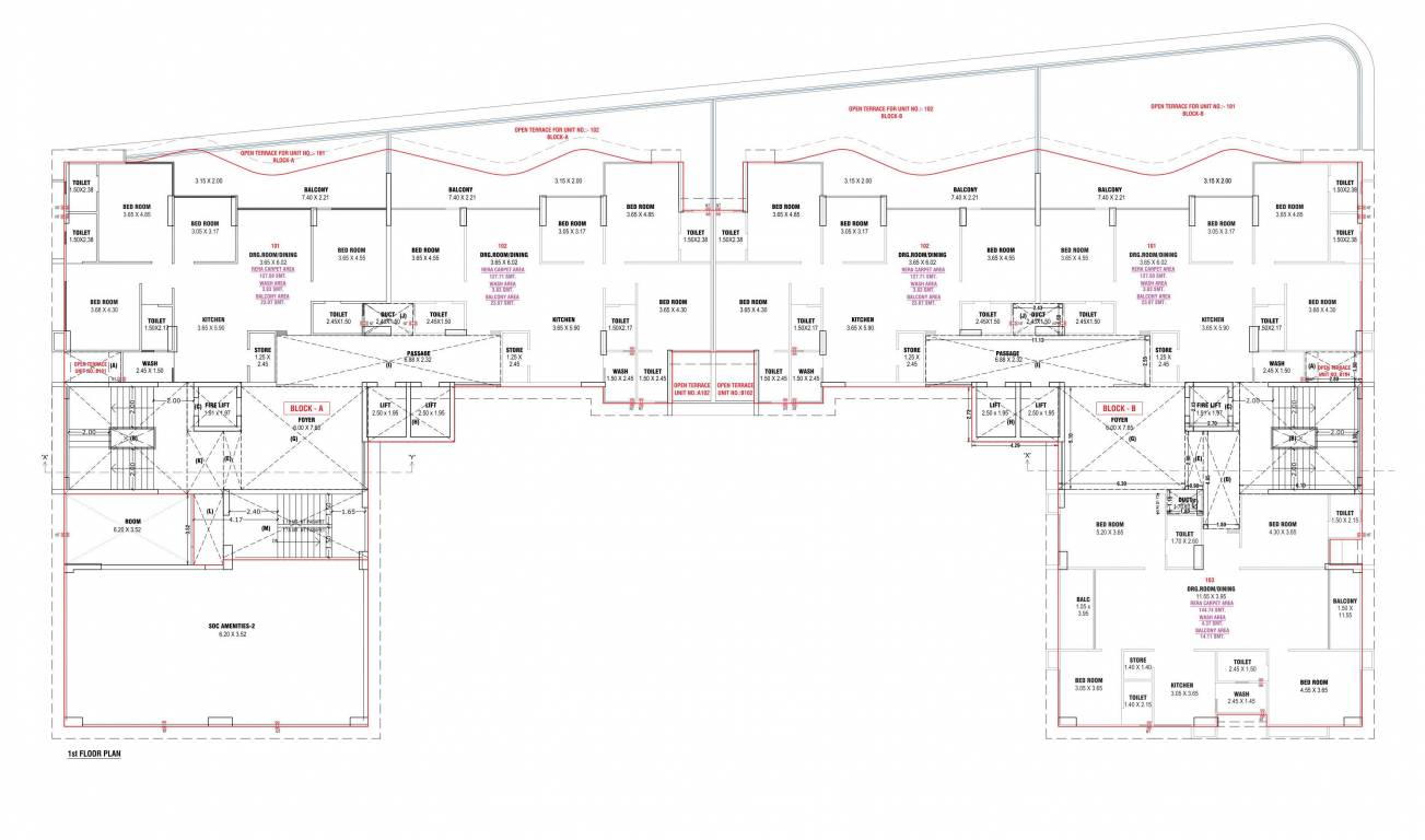  avan Block A Cluster Plan For 1st Floor