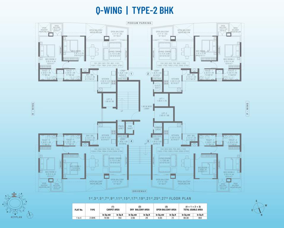  puneville phase iii cluster d Q Wing Cluster Plan For 1st, 5th, 7th, 9th, 11th, 15, 17th, 19th, 21th, 25th & 27th Floor