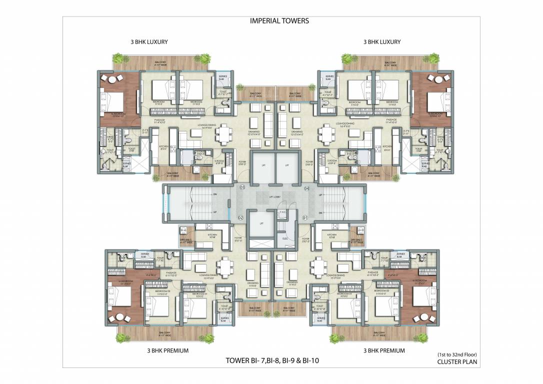 grand begonia Tower 1 Cluster Plan
