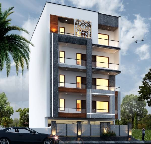 Elevation luxury-smart-builder-floor Elevation