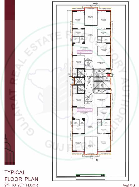  status-luxe Status Luxe Cluster Plan from 2nd to 20th Floor