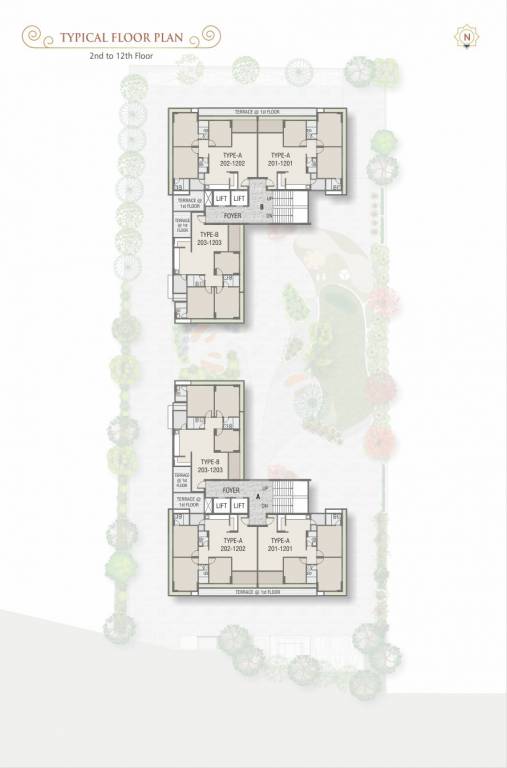  ganesh luxuria Tower A Cluster Plan