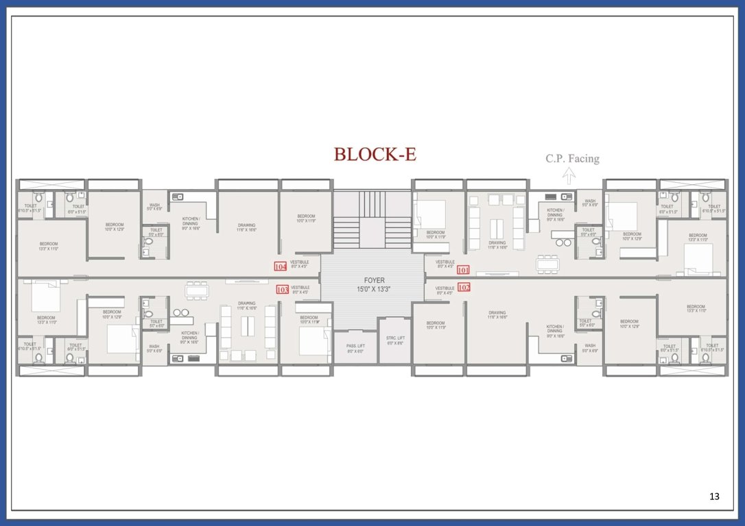  sky Block E Cluster Plan