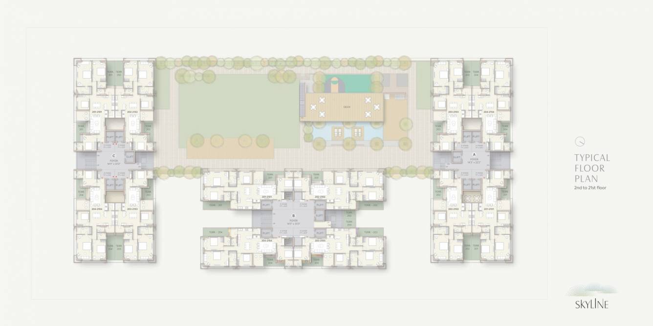  skyline Block A, Block B, Block C Cluster Plan
