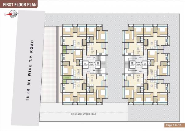  divylaksh-elegance Block A & B Cluster Plan for 1st Floor