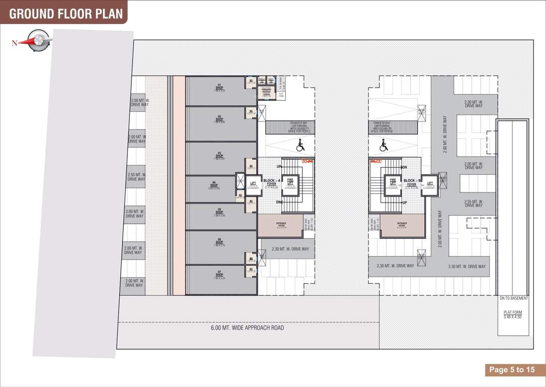 divylaksh elegance Block A & B Cluster Plan for ground Floor