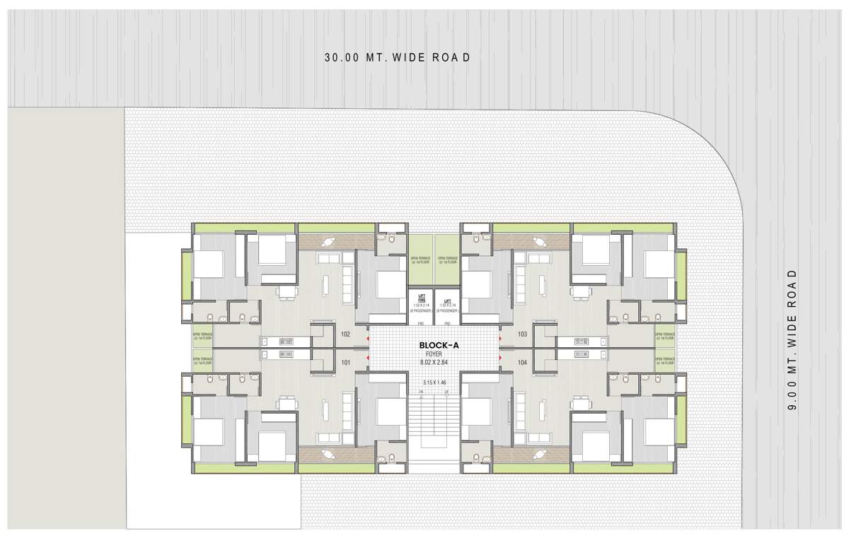  vraj vihar Vraj Vihar Cluster Plan for 1st Floor