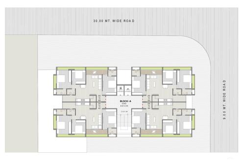  vraj-vihar Vraj Vihar Cluster Plan from 2nd to 4th Floor