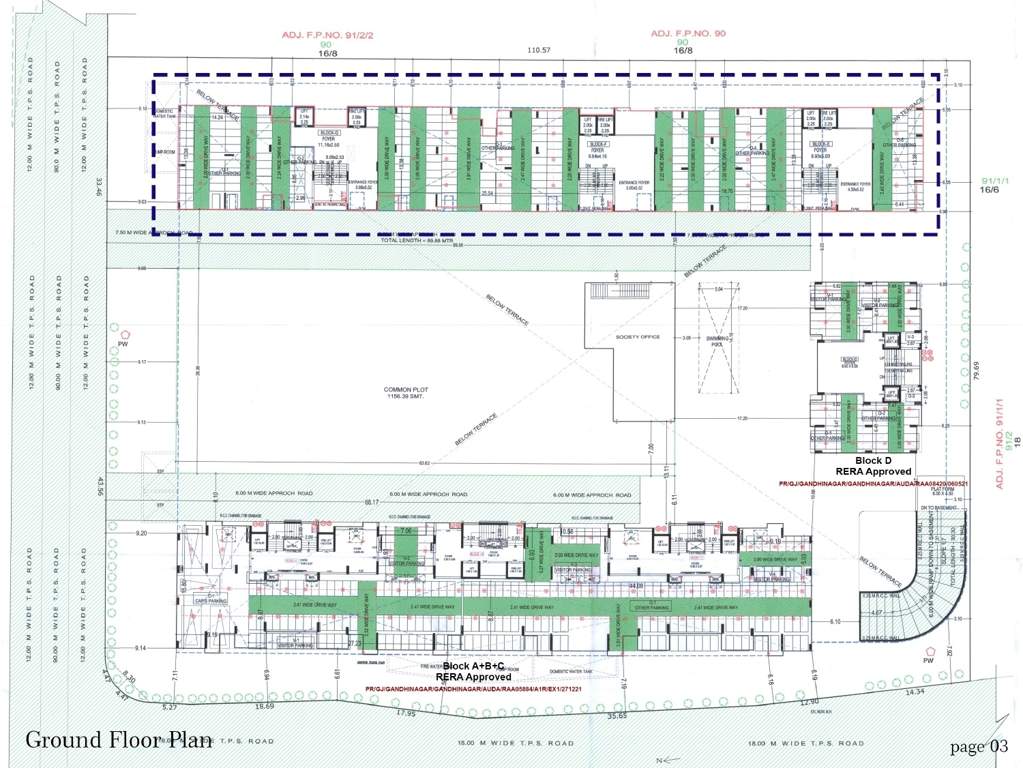  karnavati riverside block efg Block E To Block G Cluster Plan for ground Floor