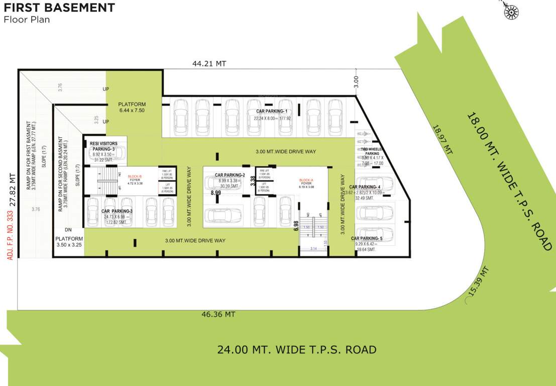  dominance Block  A, B 1st Basement Cluster Plan