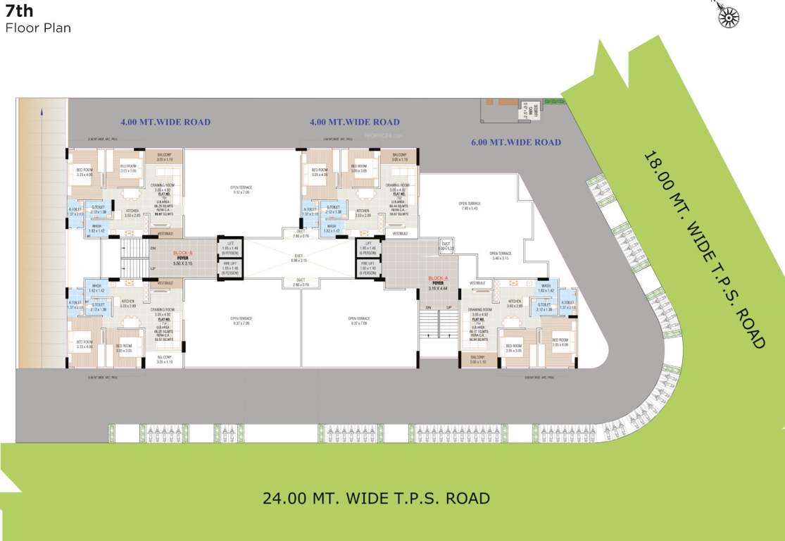  dominance Block  A, B 7th Floor Cluster Plan