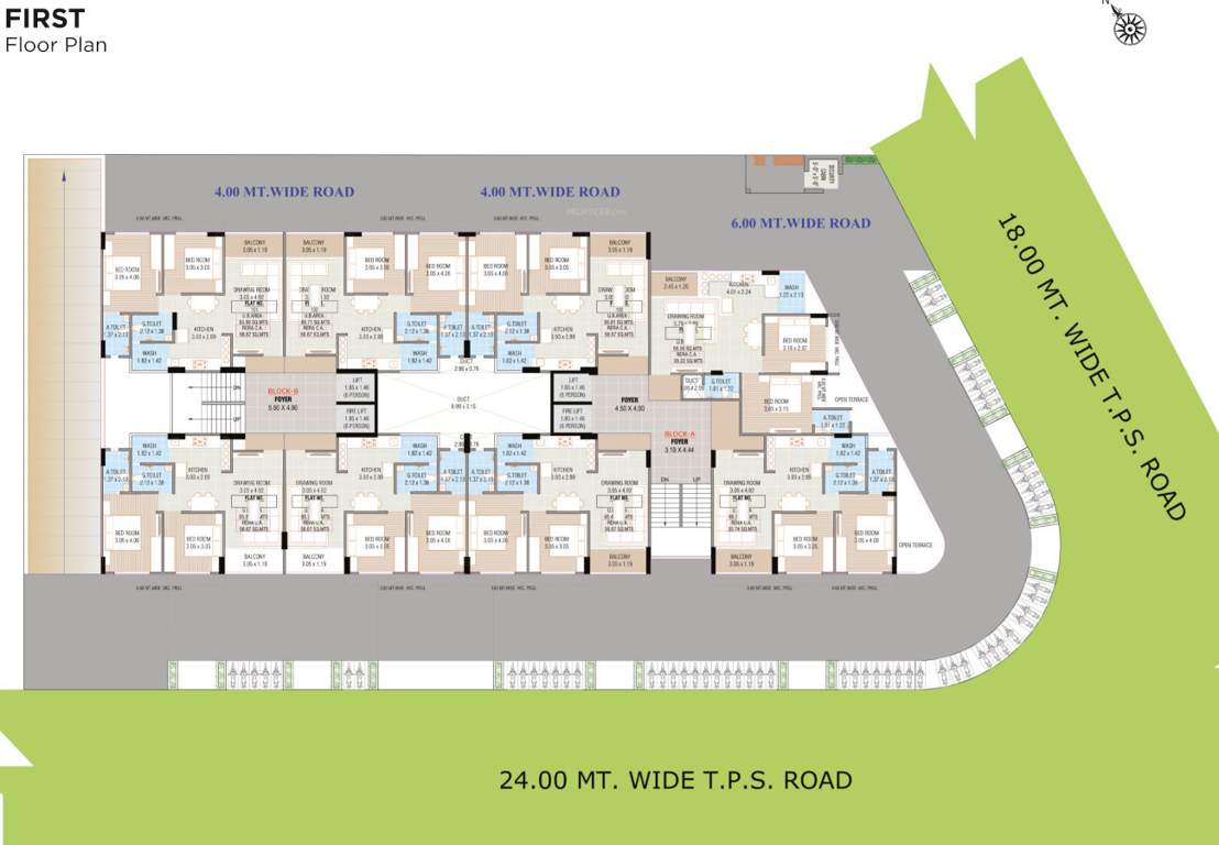  dominance Block  A, B Cluster Plan For 1st Floor