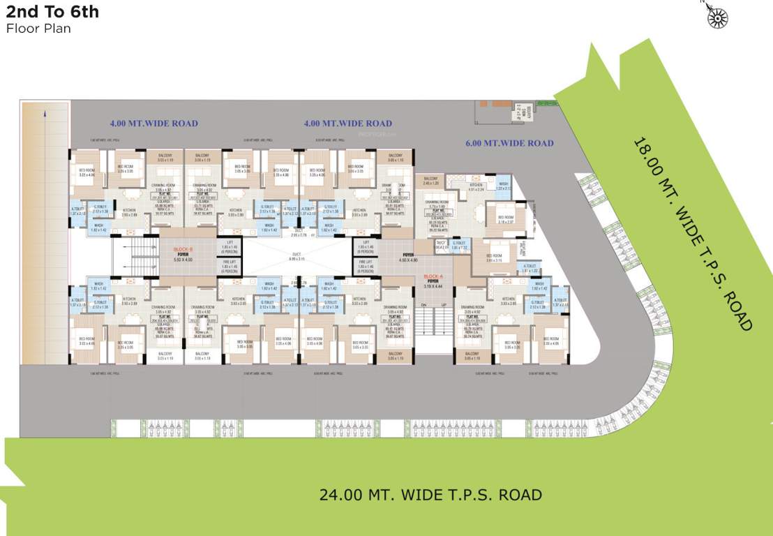  dominance Block  A, B Cluster Plan From 2nd To 6th Floor
