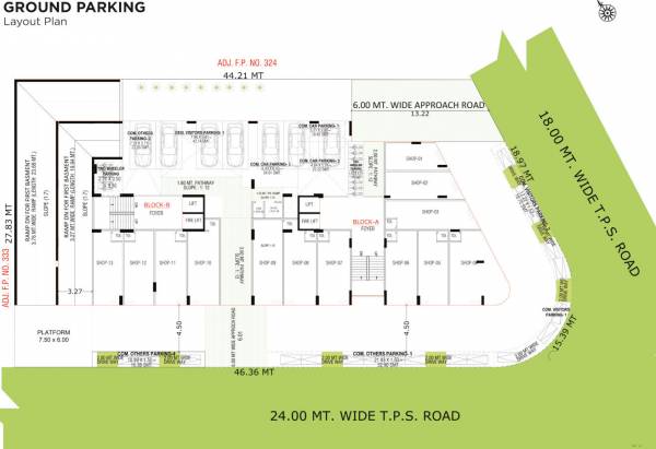 dominance Block  A, B Ground Parking Cluster Plan