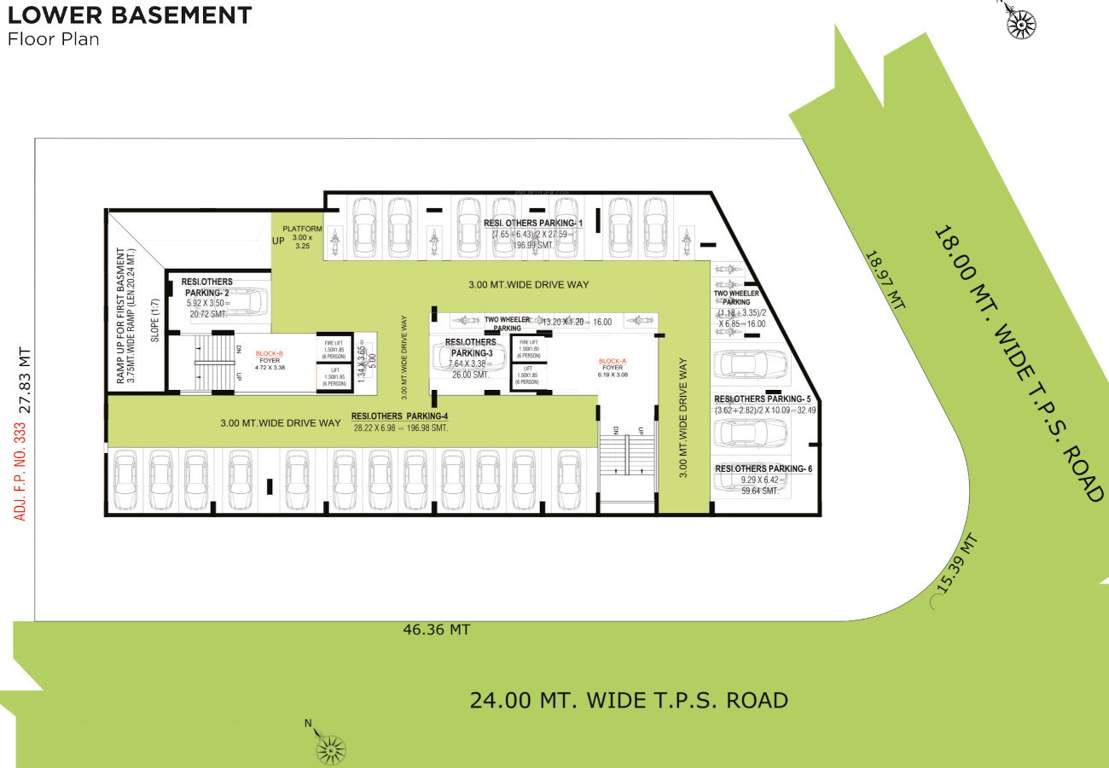  dominance Block  A, B Lower Basement Cluster Plan
