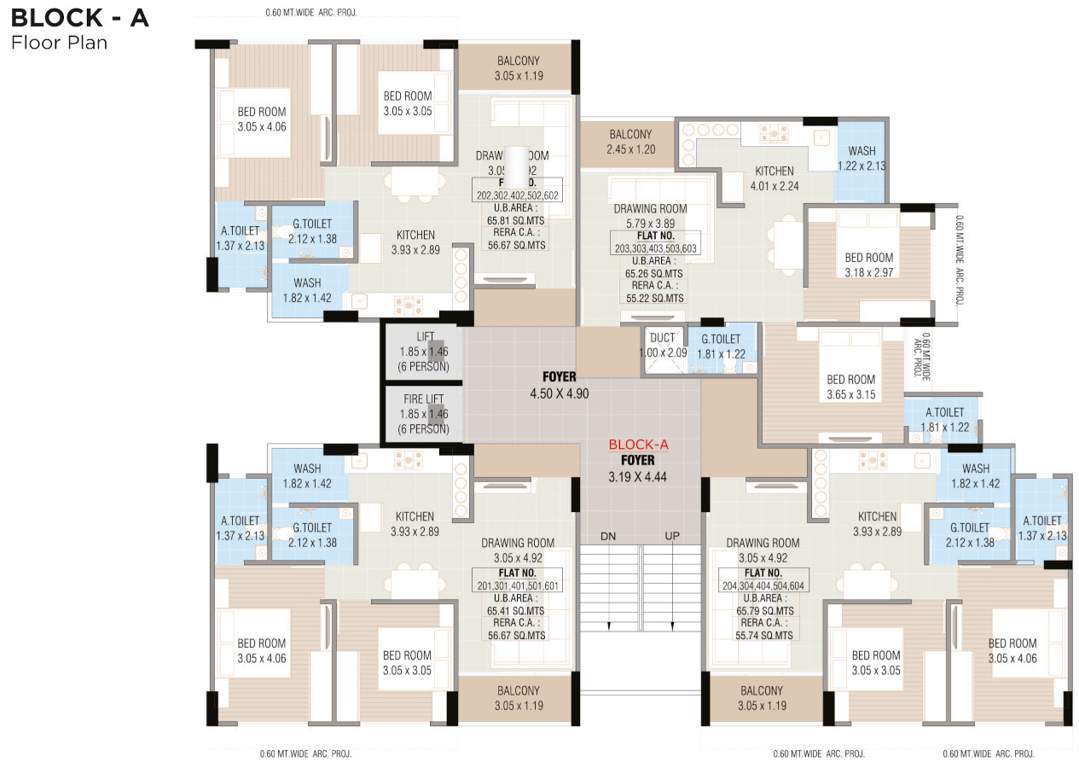  dominance Block  A Typical Cluster Plan