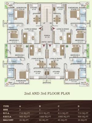  square Tridev Square Cluster Plan For 2nd & 3rd Floor