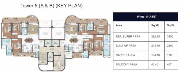 T5/B Wing Even Floor Typical Cluster Plan my-laagoon-phase-1 T5/B Wing Even Floor Typical Cluster Plan