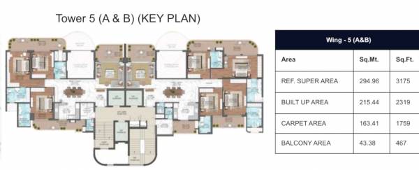T5/B Wing Odd Floor Typical Cluster Plan my-laagoon-phase-1 T5/B Wing Odd Floor Typical Cluster Plan