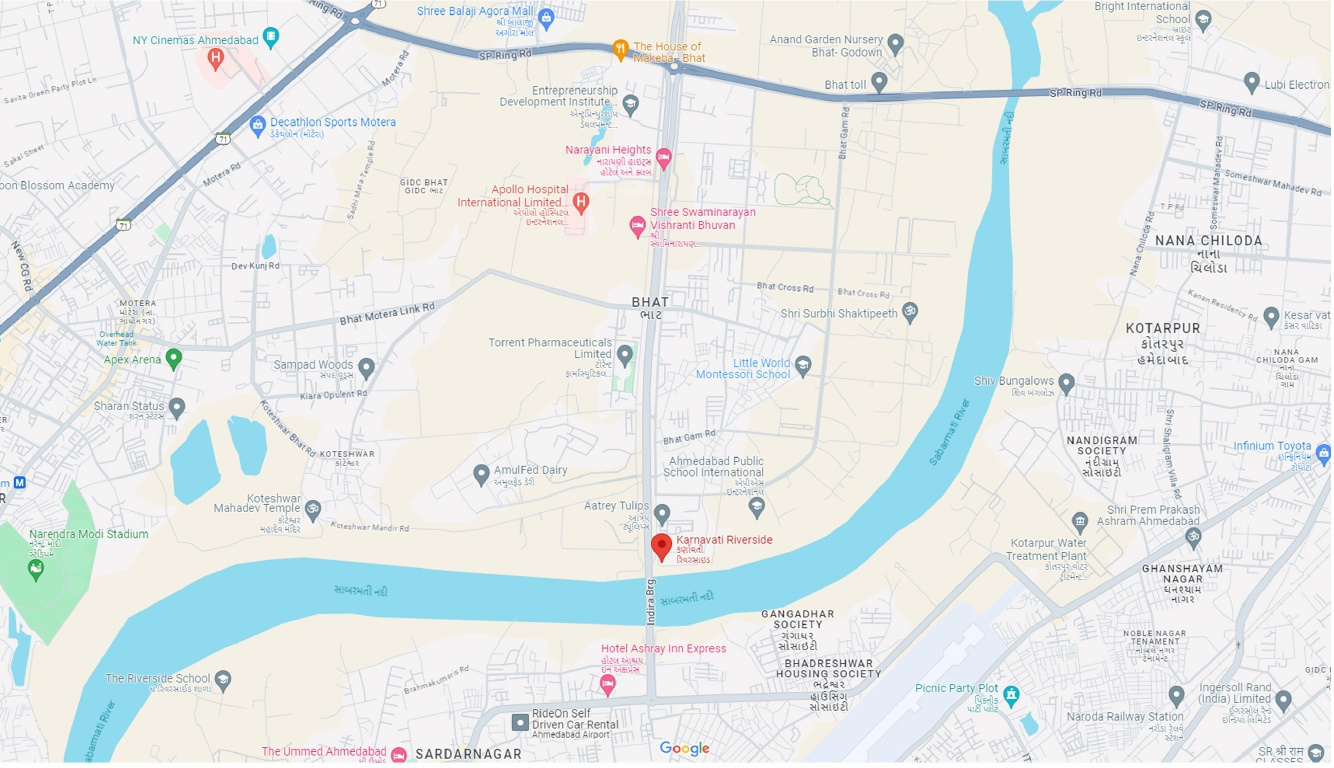  karnavati riverside Location Plan