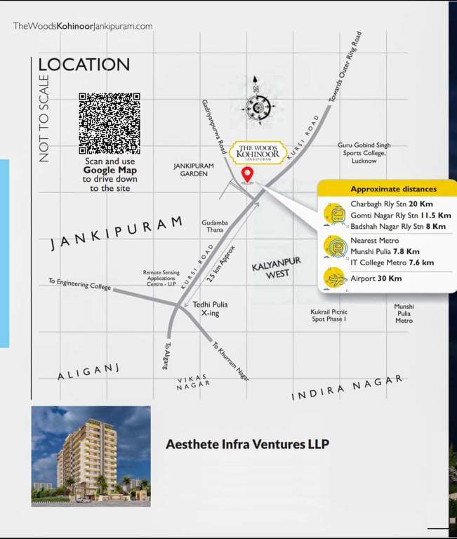  the woods kohinoor jankipuram Location Plan