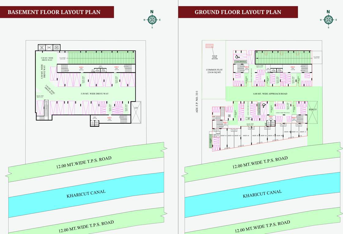  shivanta one Block A And B Cluster Plan for Basement And Ground Floor