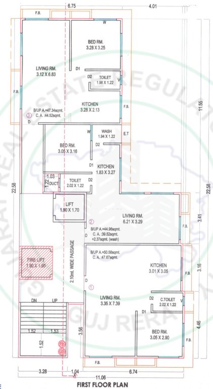  happynest residency B Cluster Plan for 1st Floor