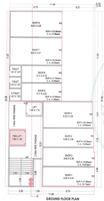 happynest residency B Cluster Plan for ground Floor
